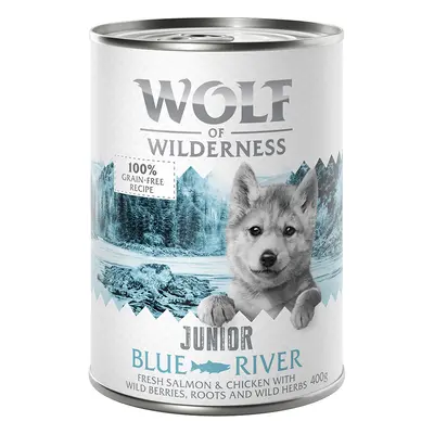 Wolf of Wilderness Junior Duo-Protein Recipe Saver Pack 24 x 400g - Blue River Junior - Chicken 