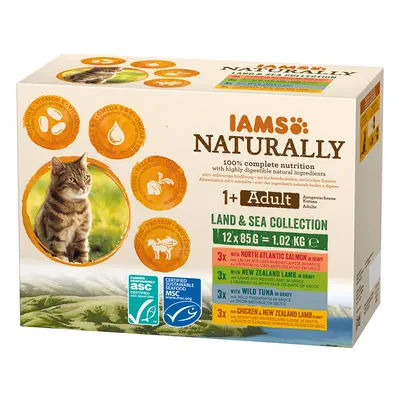 IAMS Naturally Adult - Land & Sea Collection - 12 x 85g