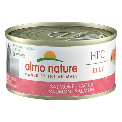 Almo Nature HFC Natural Cans for Cats 6 x 70g - Salmon - in Jelly