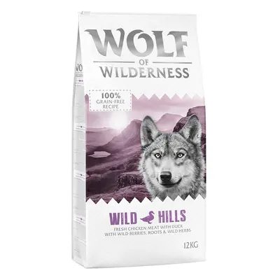 Wolf of Wilderness Economy Pack 2 x 12kg - Adult "Wild Hills" - Duck