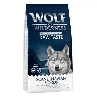 2 x 1kg Wolf of Wilderness Dry Dog Food - Try Now! - "Scandinavian Fjords" - with Reindeer, Chic