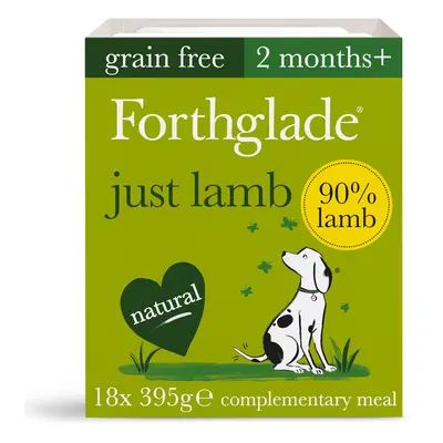 Forthglade Just Grain-Free Natural Wet Dog Food - Just Lamb - 18 x 395g