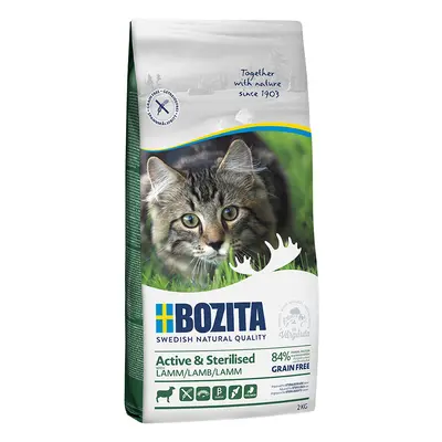 Bozita Grain Free Active & Sterilised Dry Cat Food - Lamb - 2kg