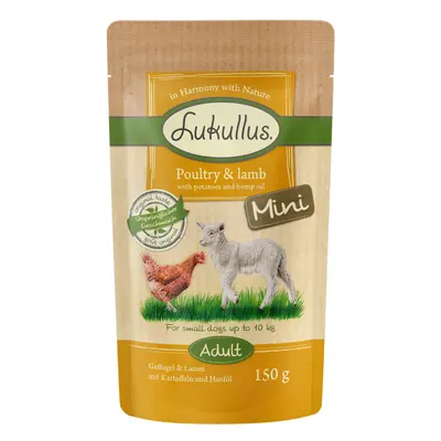 Lukullus Natural Adult Mini Grain-free Pouches 6 x 150g - Poultry & Lamb