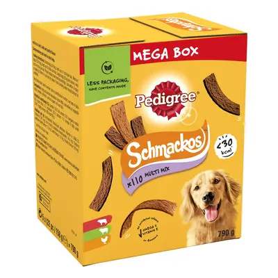 Pedigree Schmackos - Saver Pack: Multi 4 Flavours (14 x 20 Snacks)