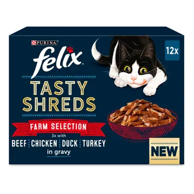 Felix Tasty Shreds 12 x 80g - Farm Selection