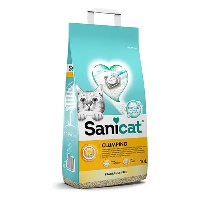 Sanicat Fragrance Free Clumping Cat Litter - Economy Pack: 2 x 10l