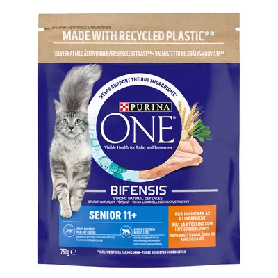 PURINA ONE Senior 11+ Chicken & Whole Grains Dry Cat Food - 750g