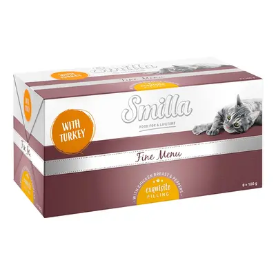 Smilla Fine Menu Exquisite Filling Saver Pack: 24 x 100g - Turkey with Chicken Breast & Peppers