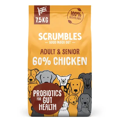 Scrumbles Adult & Senior Chicken Dry Dog Food - 7.5kg