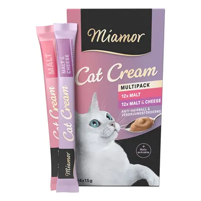 Miamor Cat Snack Malt-Cream & Malt-Cheese Mixed Pack - 48 x 15g