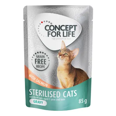 Concept for Life Sterilised Cats Salmon Grain-Free - in Gravy - 12 x 85g