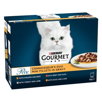 Gourmet Perle Pouches Mixed Pack - Saver Pack: Connoisseur's Duo in Gravy (24 x 85g)