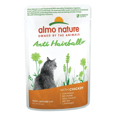 Almo Nature Holistic Anti-Hairball Pouches 70g - Saver Pack: Chicken (12 x 70g)