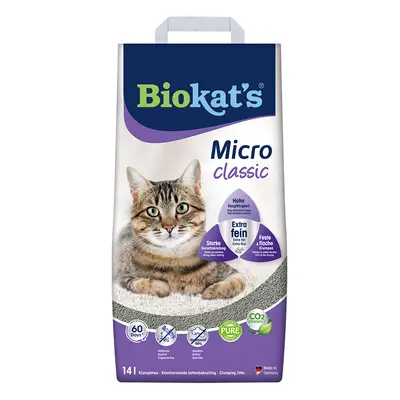 Biokat's Micro Classic Cat Litter - Economy Pack: 2 x 14l