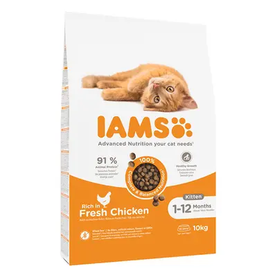 IAMS Dry Cat Food Economy Packs - for Vitality Kitten Fresh Chicken (2 x 10kg)