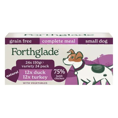 Forthglade Complete Meal Grain-Free Adult Small Dog - Duck & Turkey - 24 x 150g