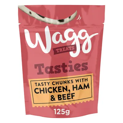 Wagg Tasties Tasty Chunks with Chicken, Ham & Beef - Saver Pack: 7 x 125g