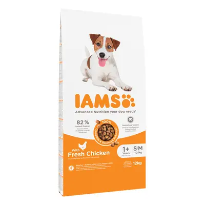 IAMS for Vitality Dry Dog Food Economy Packs 2 x 12kg - Advanced Nutrition Adult Small & Medium 