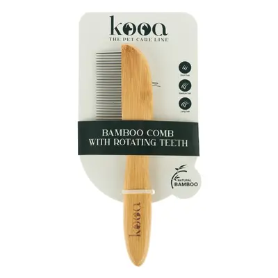 Kooa Bamboo Comb with Rotating Pins - 21.5 x 5.5cm (L x W)