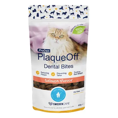 ProDen PlaqueOff Dental Bites for Cats - Saver Pack: Salmon (2 x 60g)