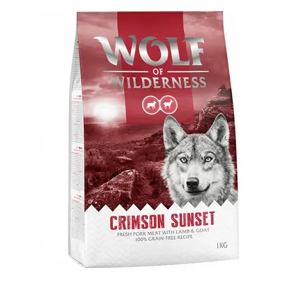 2 x 1kg Wolf of Wilderness Dry Dog Food - Try Now! - Adult "Crimson Sunset" - Lamb & Goat (2 x 1