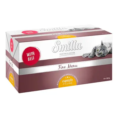 Smilla Fine Menu Exquisite Filling Saver Pack: 24 x 100g - Beef with Chicken Breast & Peppers