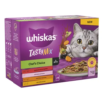 Whiskas 1+ Tasty Mix Chef's Choice in Gravy - 48 x 85g