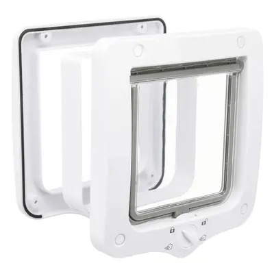 Trixie 4-Way Cat Flap with Tunnel - White Cat Flap