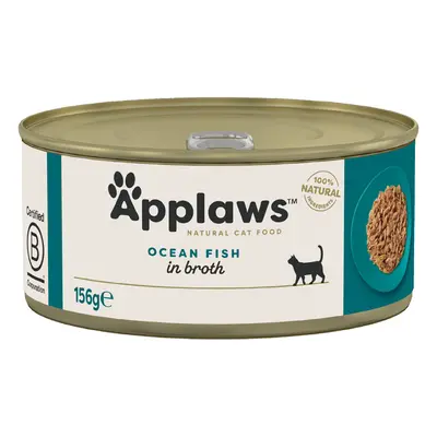 Applaws Adult Cat Cans Tuna/Fish in Broth 156g - Ocean Fish (6 x 156g)