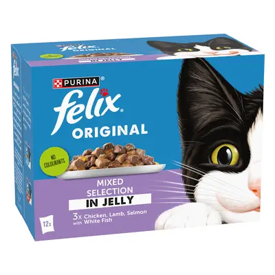 Felix Original Pouches 12 x 85g - Mixed Selection in Jelly