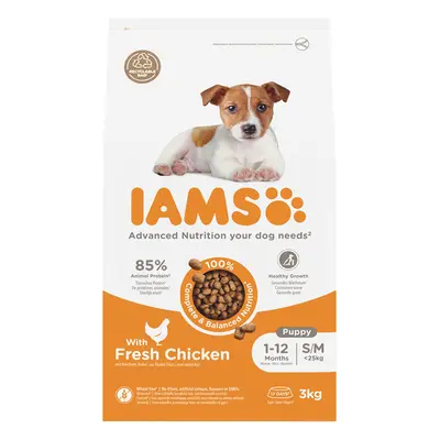 IAMS Advanced Nutrition Puppy & Junior Small & Medium Dog - Chicken - Economy Pack: 2 x 3kg