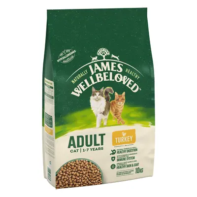 James Wellbeloved Adult Cat Hypoallergenic Turkey & Rice - Economy Pack: 2 x 10kg