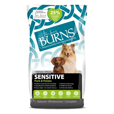 Burns Adult & Senior Sensitive Pork & Potato - Economy Pack: 2 x 12kg