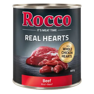 Rocco Real Hearts 6 x 800g - Beef with whole Chicken Hearts