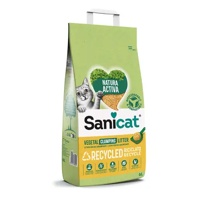 Sanicat Natura Activa Corn Cob Clumping Cat Litter - 6l