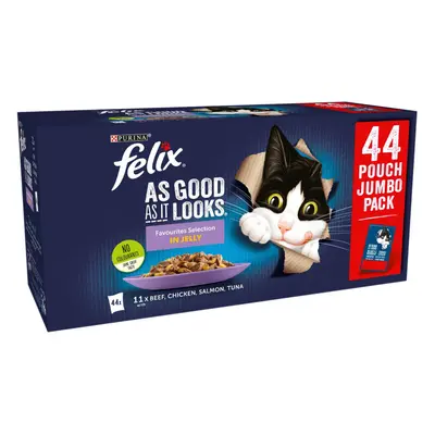 Felix As Good As It Looks Mega Pack 88 x 100g - Favourites Selection in Jelly