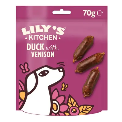 Lily's Kitchen Scrumptious Duck with Venison Sausages - Saver Pack: 8 x 70g