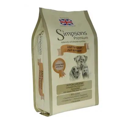 Simpsons Premium Dry Dog Food Economy Packs 2 x 12kg - Sensitive Adult Duck & Potato