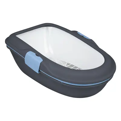 Trixie Berto Cat Litter Tray - Dark grey / Pastel blue / Granite