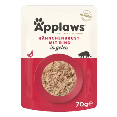 Applaws Adult Cat Pouches in Jelly 16 x 70g - Chicken with Beef