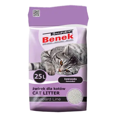 Super Benek Lavender Cat Litter - 25 litres (approx. 20kg)