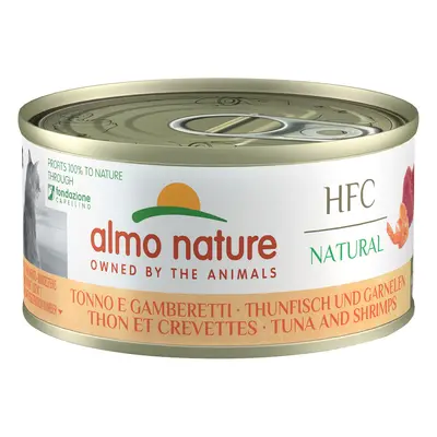 Almo Nature HFC Natural Cans Saver Pack for Cats 24 x 70g - Tuna & Shrimp - Natural