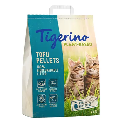 Tigerino Plant-Based Litter Tofu Pellets - Milky Scent - Economy Pack: 2 x 11 l (9,2 kg)