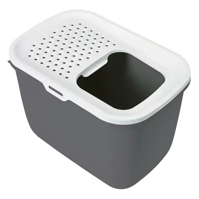 Savic Hop In Litter Box - Anthracite & White