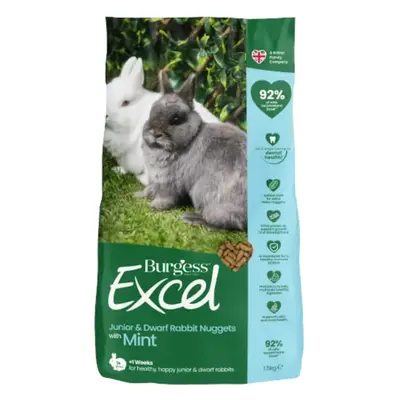 Burgess Excel Junior & Dwarf Rabbit Nuggets with Mint - 10kg