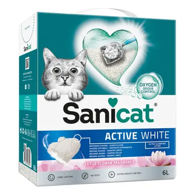 Sanicat Active White Lotus Flower Clumping Litter - 6l