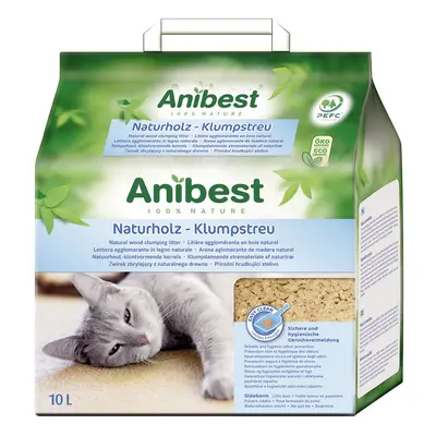 Anibest Natural Wood Cat Litter - 10 Litres (approx. 4.3kg)