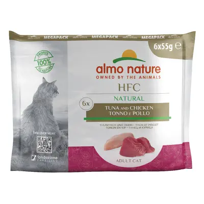 Almo Nature HFC Natural Pouches 6 x 55g - Tuna & Chicken