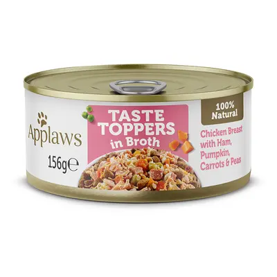 Applaws Taste Toppers in Broth 6 x 156g - Chicken with Ham, Pumpkin, Carrots & Peas